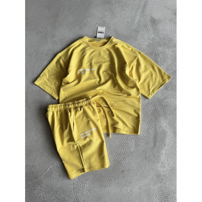Літній oversize костюм з надписом