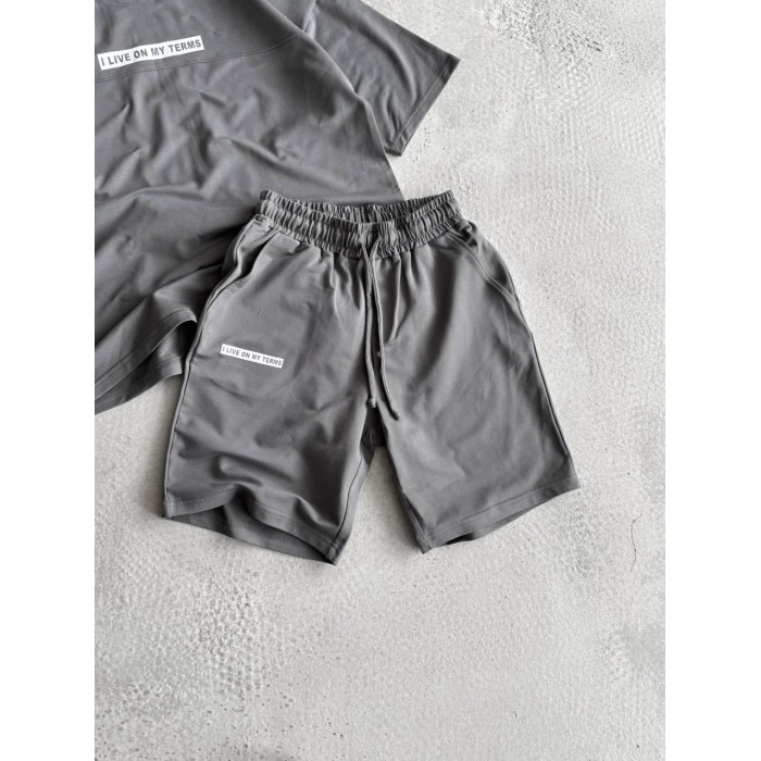 Літній oversize костюм з надписом