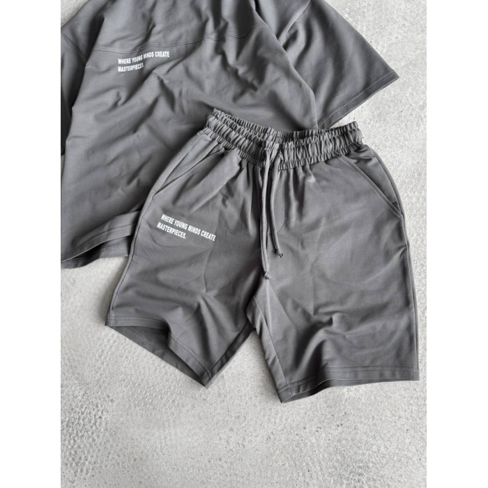 Літній oversize костюм з надписом