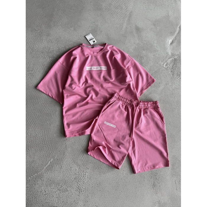 Літній oversize костюм з надписом
