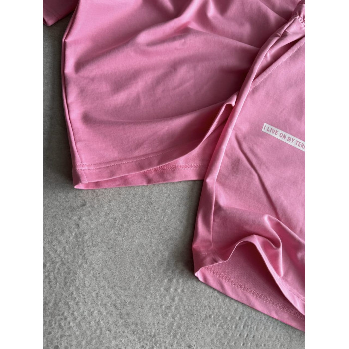 Літній oversize костюм з надписом