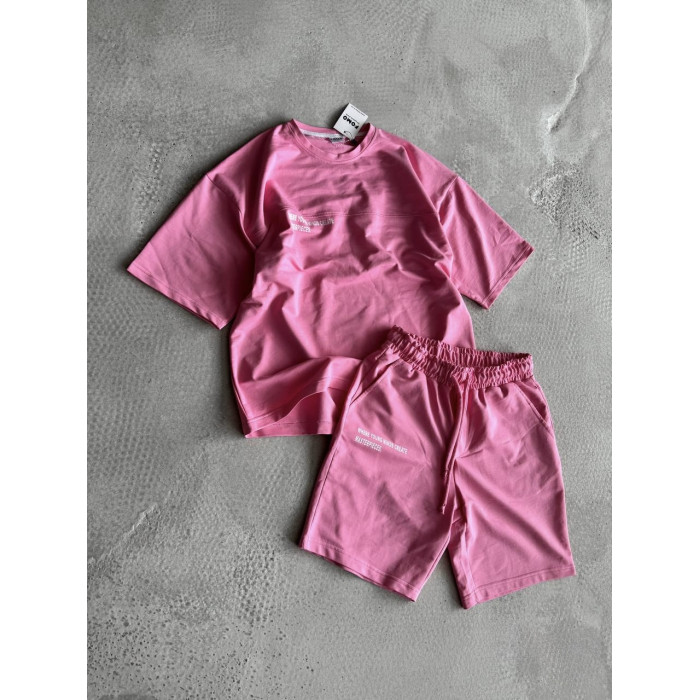 Літній oversize костюм з надписом