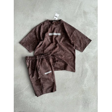 Літній oversize костюм з надписом