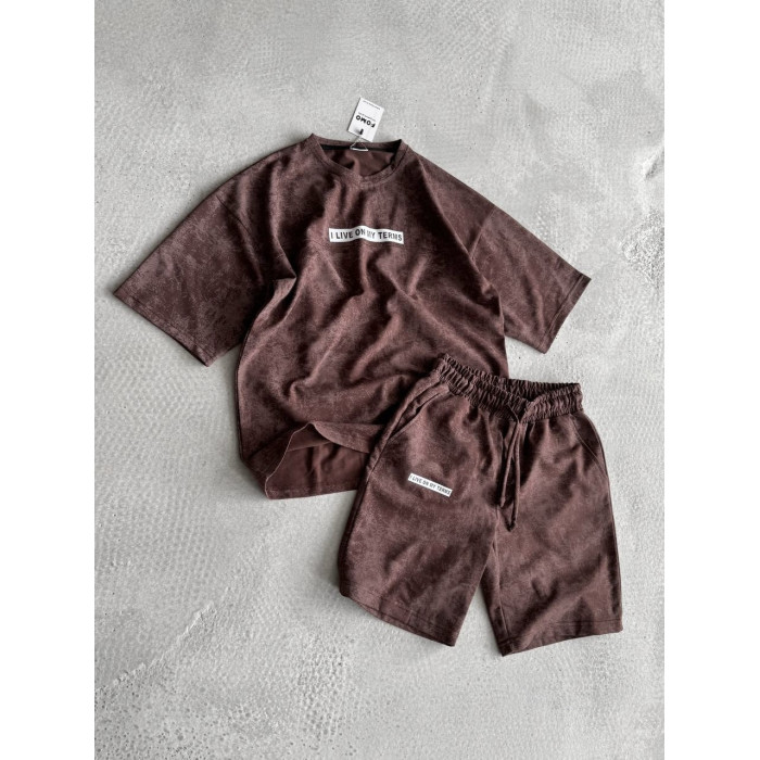 Літній oversize костюм з надписом