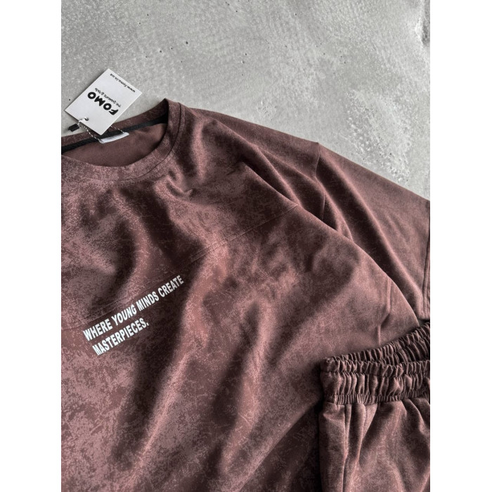Літній oversize костюм з надписом