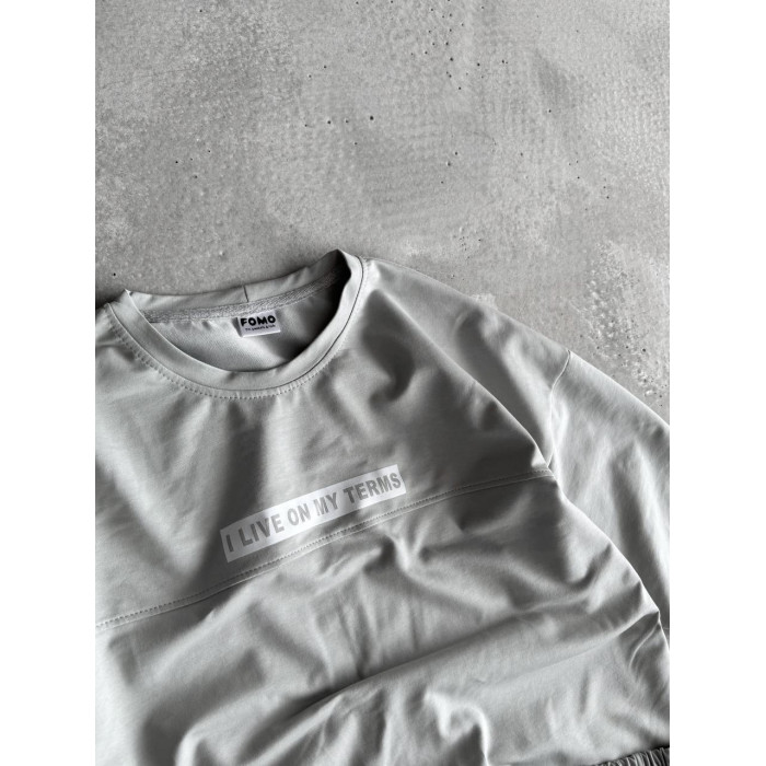 Літній oversize костюм з надписом