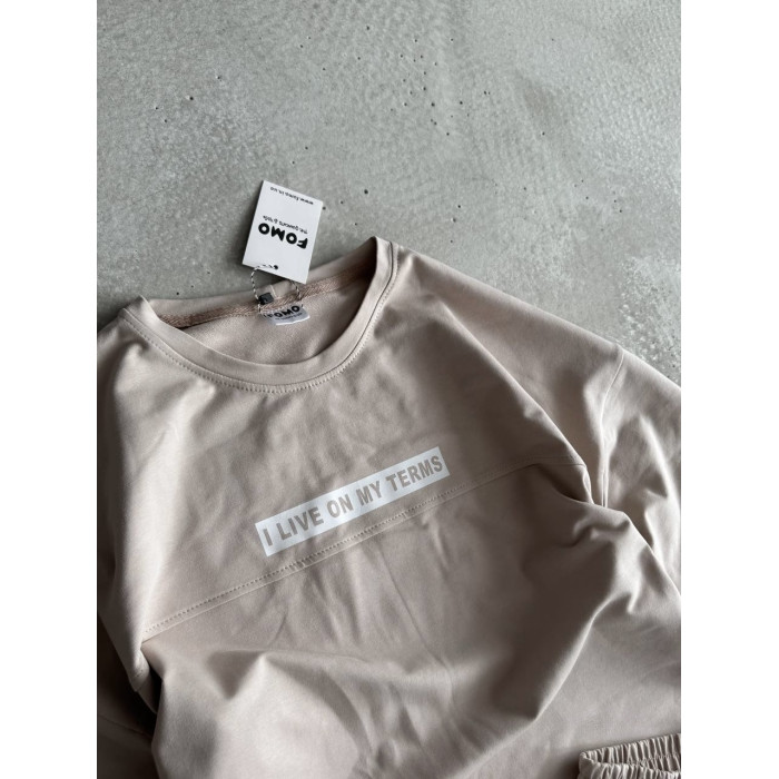 Літній oversize костюм з надписом