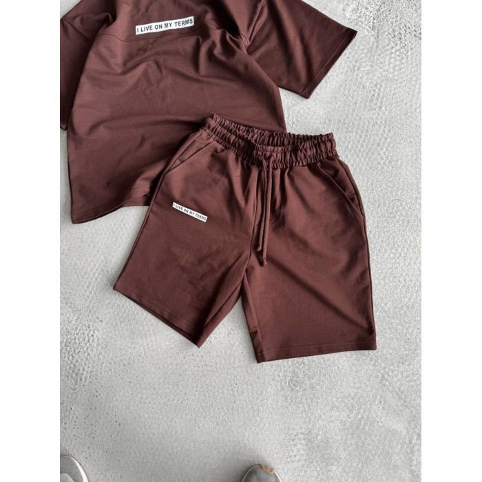 Літній oversize костюм з надписом