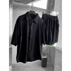 Літній oversize костюм у рубчик