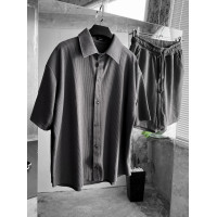 Літній oversize костюм у рубчик