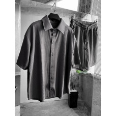 Літній oversize костюм у рубчик