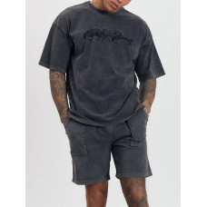 Літній oversize костюм з надписом