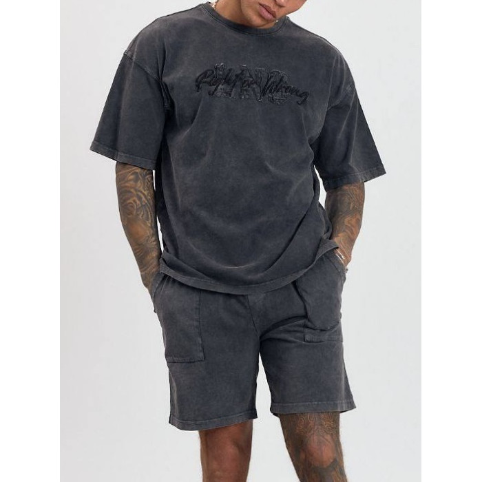 Літній oversize костюм з надписом