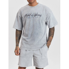 Літній oversize костюм з надписом