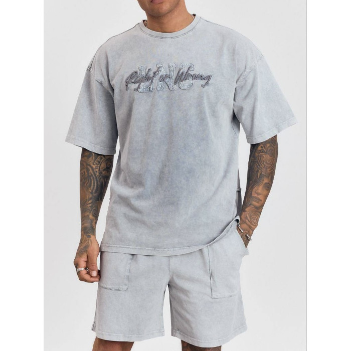Літній oversize костюм з надписом