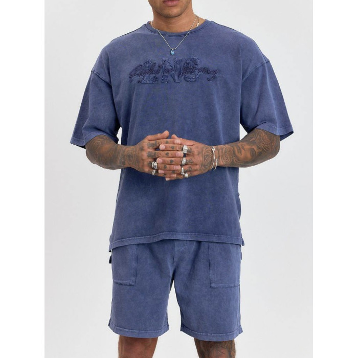 Літній oversize костюм з надписом