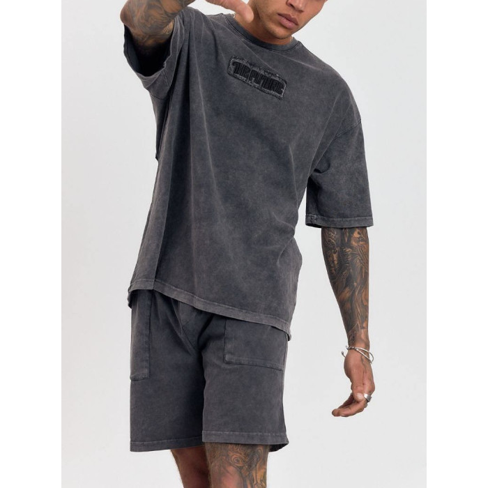 Літній oversize костюм з надписом
