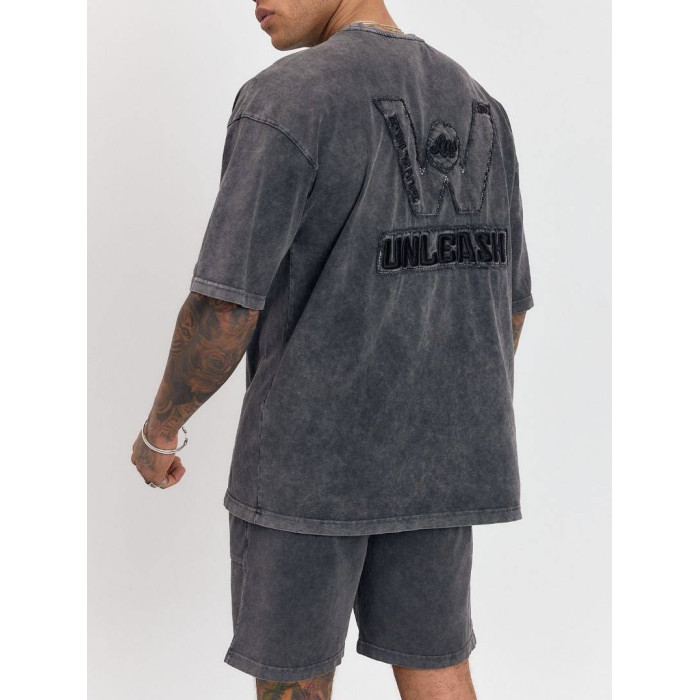 Літній oversize костюм з надписом