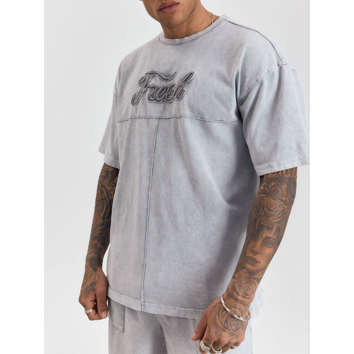 Літній oversize костюм з надписом