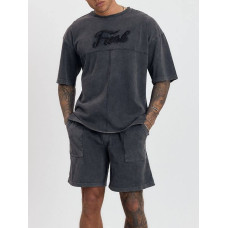 Літній oversize костюм з надписом