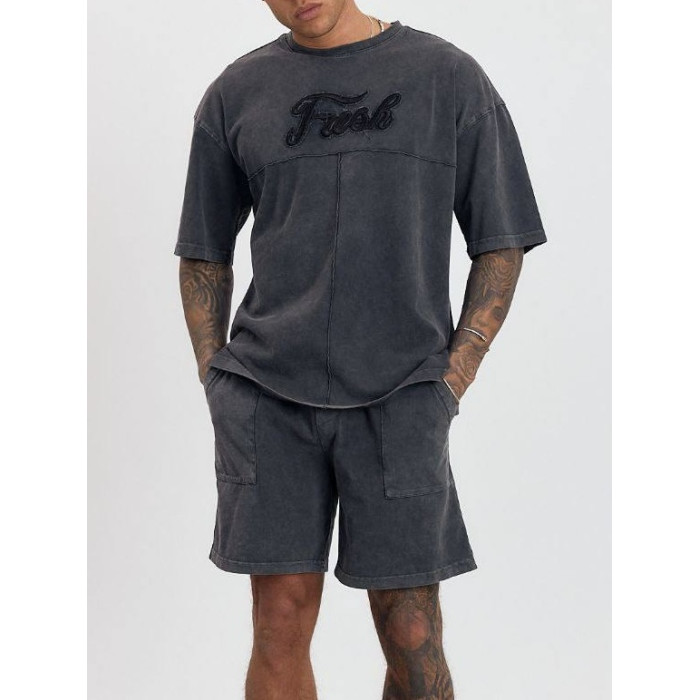 Літній oversize костюм з надписом