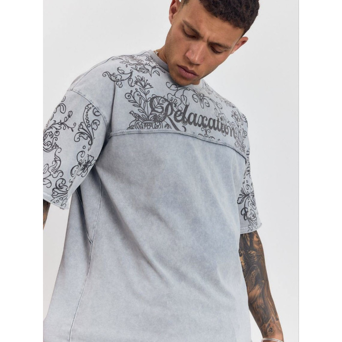 Літній oversize костюм з надписом