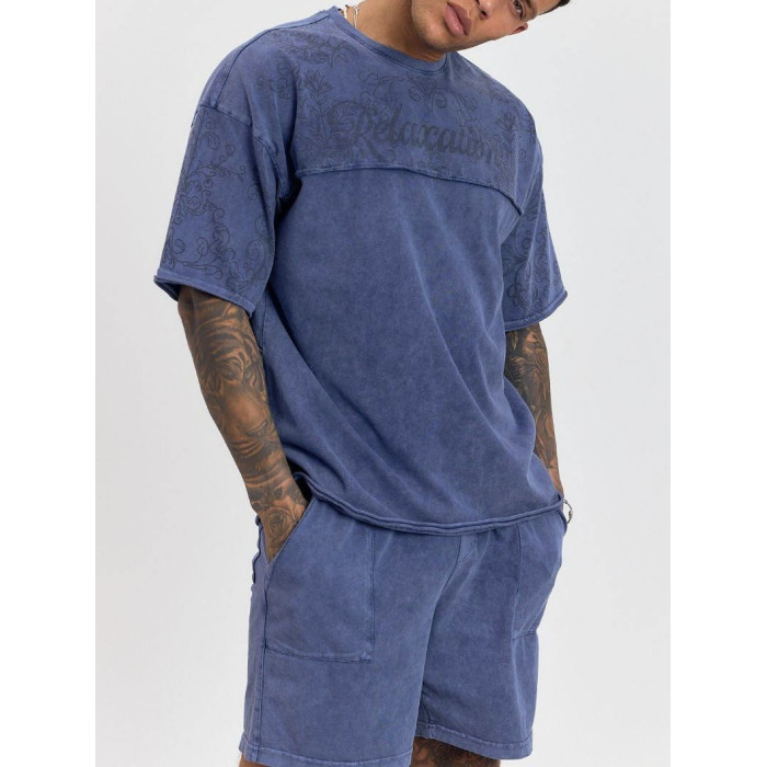 Літній oversize костюм з надписом