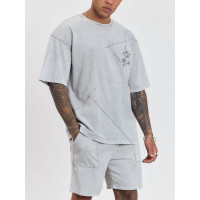 Літній oversize костюм з принтом