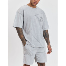 Літній oversize костюм з принтом