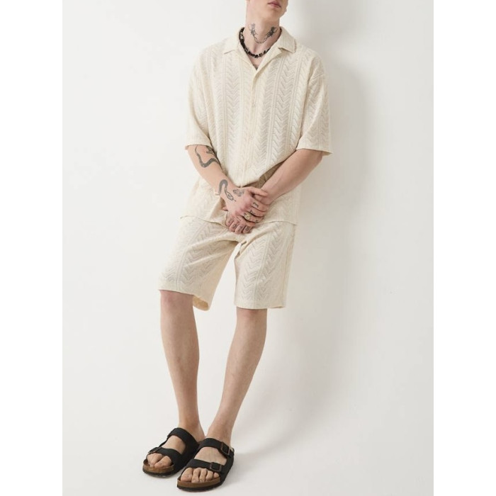 Oversize костюм з фактурної тканини