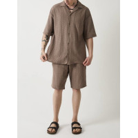 Oversize костюм з фактурної тканини