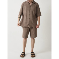 Oversize костюм з фактурної тканини