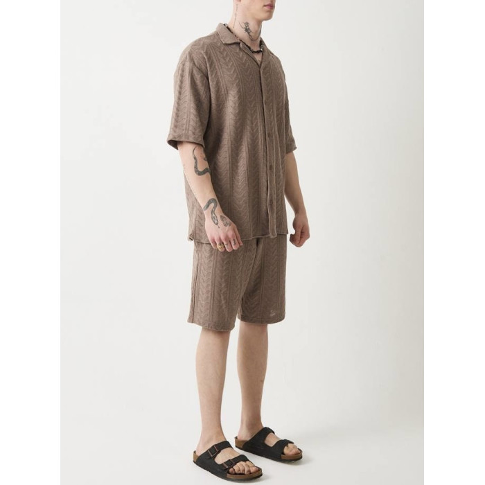 Oversize костюм з фактурної тканини
