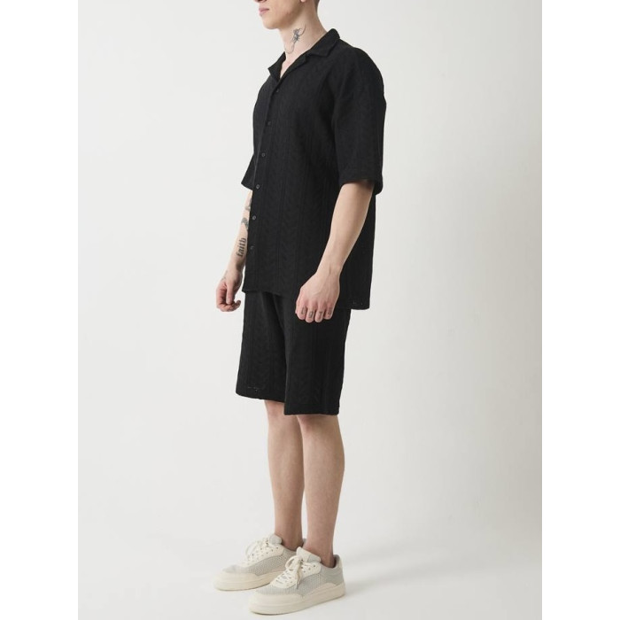 Oversize костюм з фактурної тканини