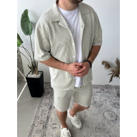 Літній костюм у рубчик