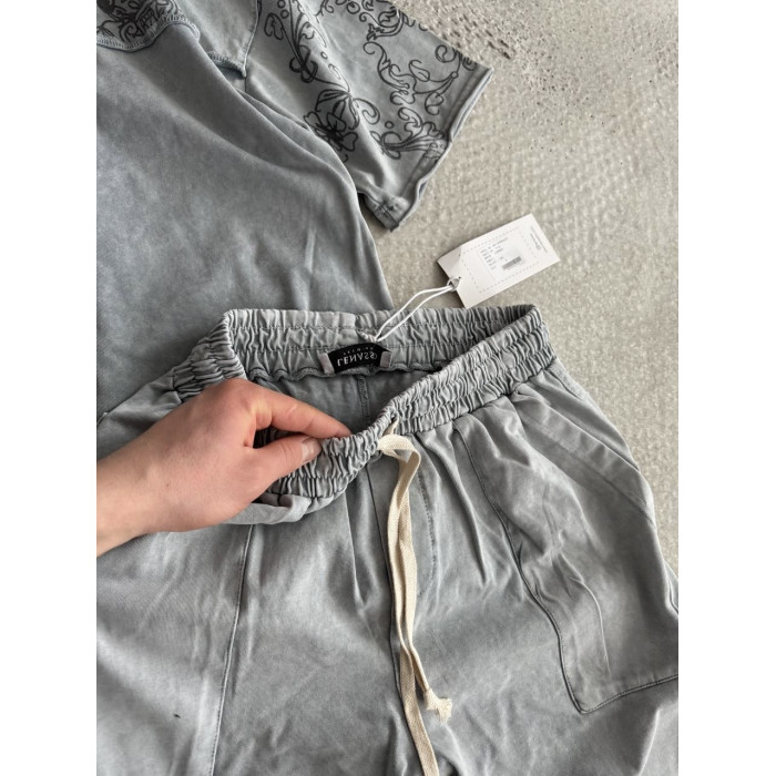 Літній oversize костюм з надписом