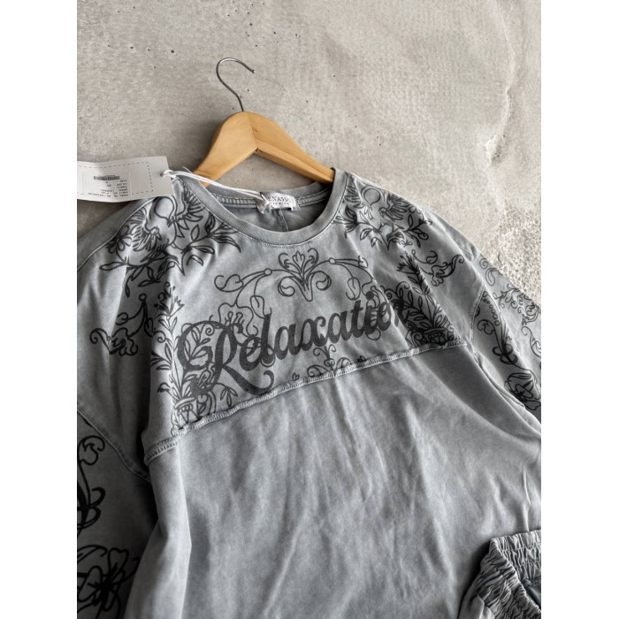 Літній oversize костюм з надписом