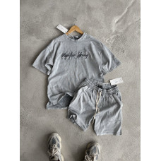 Літній oversize костюм з надписом