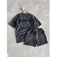 Літній oversize костюм з надписом