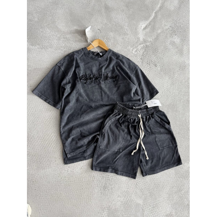 Літній oversize костюм з надписом