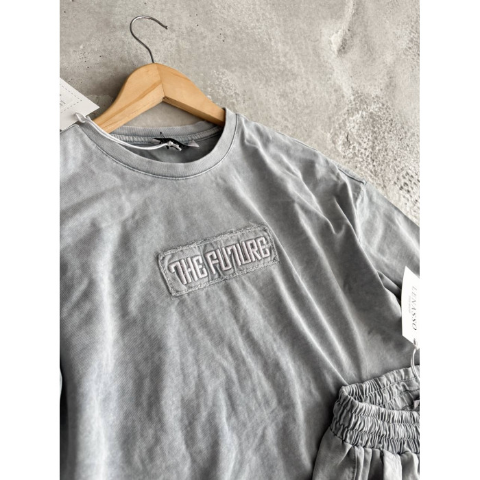 Літній oversize костюм з надписом