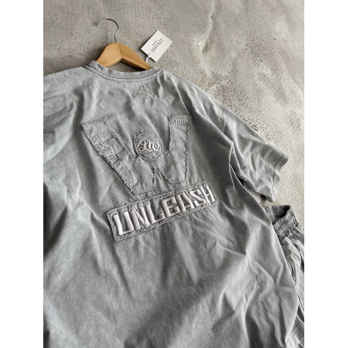 Літній oversize костюм з надписом
