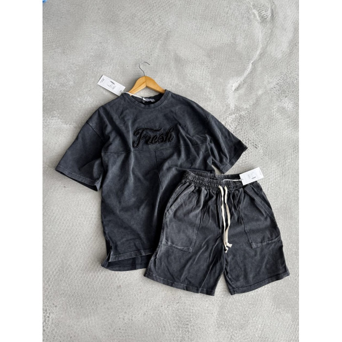 Літній oversize костюм з надписом