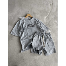 Літній oversize костюм з надписом