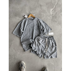 Літній oversize костюм з принтом
