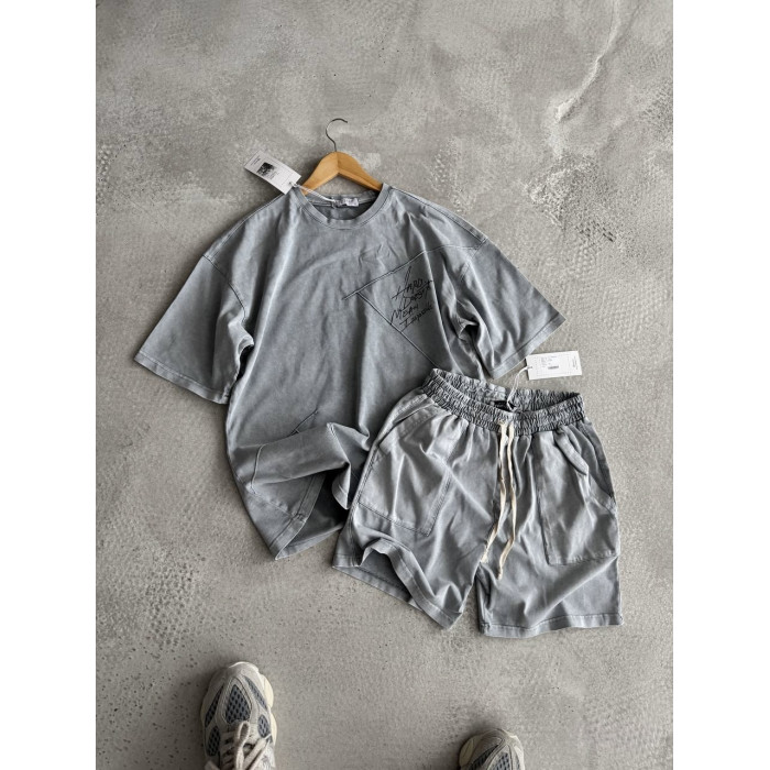 Літній oversize костюм з принтом