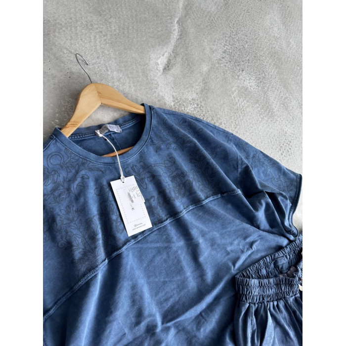 Літній oversize костюм з надписом