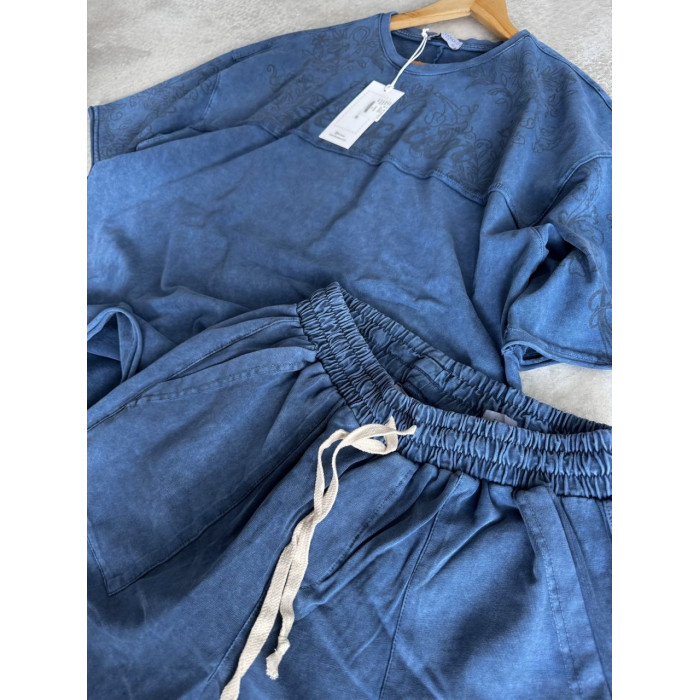 Літній oversize костюм з надписом