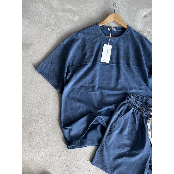 Літній oversize костюм з надписом