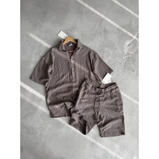 Oversize костюм з фактурної тканини
